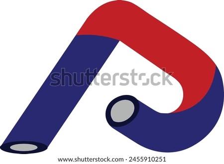 Letter P Like A water Pipe logo design