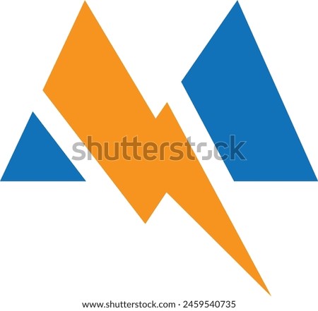 Letter M Powerful logo Template 