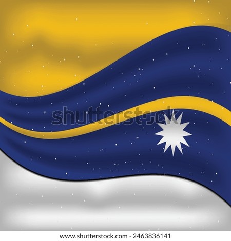 Nauru Flag Vector Design Template