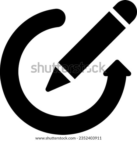 revision glyph icon illustration vector
