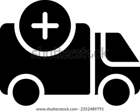 truck glyph icon illustration vector