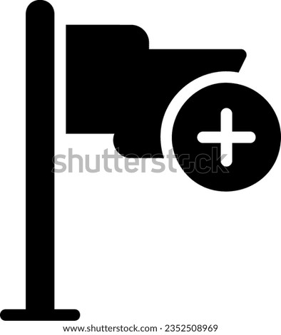 flag glyph icon illustration vector