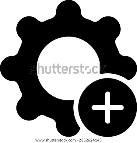 gear glyph icon illustration vector