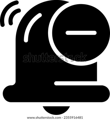 bell glyph icon illustration vector
