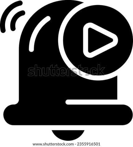 video play glyph icon illustration vector