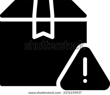 warning glyph icon illustration vector