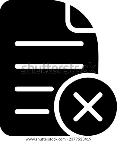 delete glyph icon illustration vector