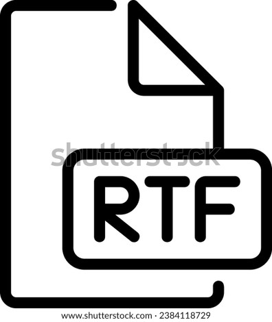 rtf line icon illustration vector