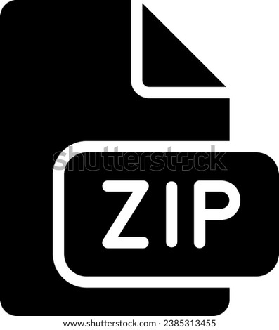 zip glyph icon illustration vector