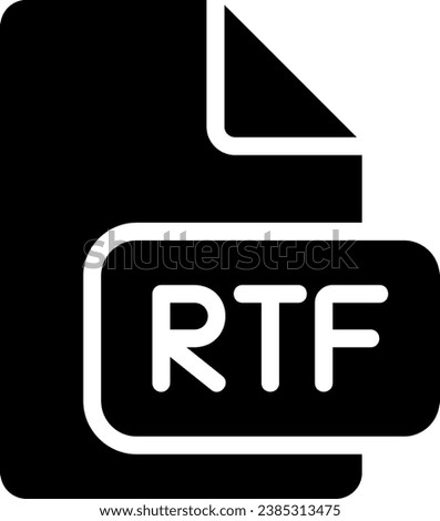rtf glyph icon illustration vector