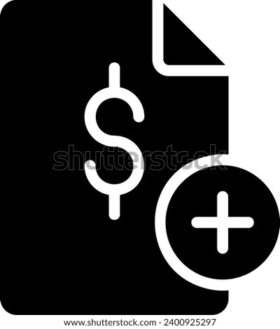 add glyph icon illustration vector