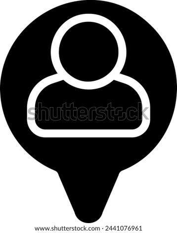 my location glyph icon illustration vector