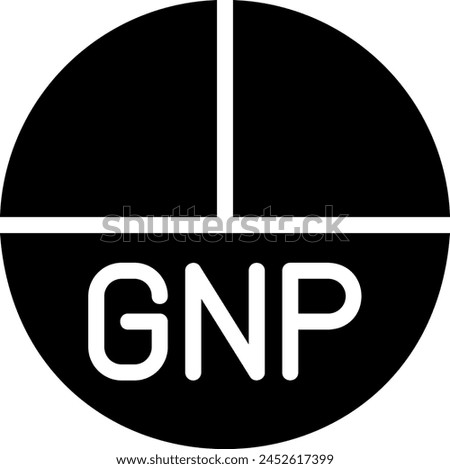 gnp glyph icon illustration vector