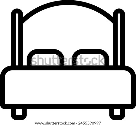 bed line icon illustration vector