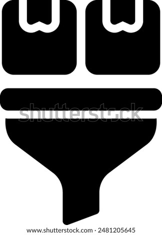 filtering glyph icon illustration vector