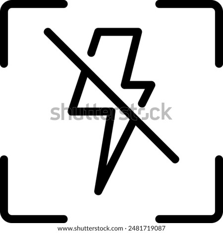 flash off line icon illustration vector