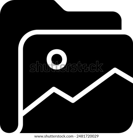 folder glyph icon illustration vector