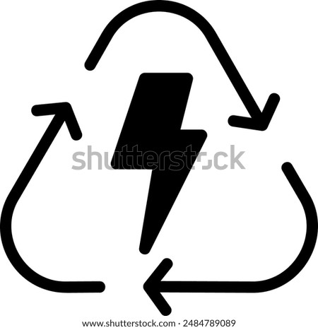 power glyph icon illustration vector