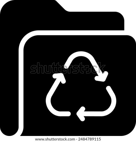 folder glyph icon illustration vector