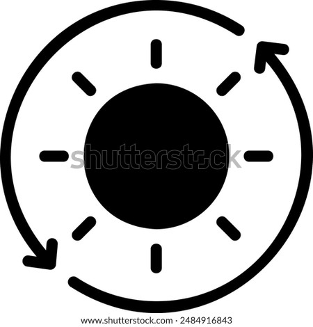 solar power glyph icon illustration vector