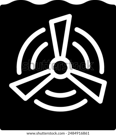 tidal power glyph icon illustration vector