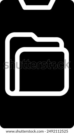 folder glyph icon illustration vector