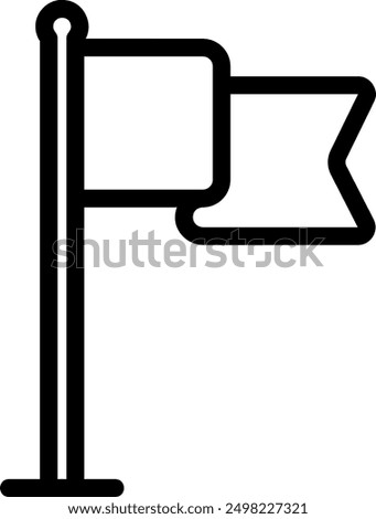 flag line icon illustration vector