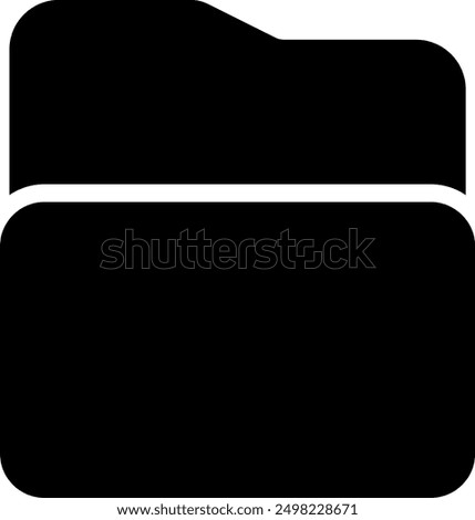 folder glyph icon illustration vector