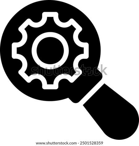 advanced search glyph icon illustration vector