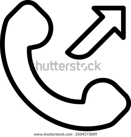 outcoming call line icon illustration vector