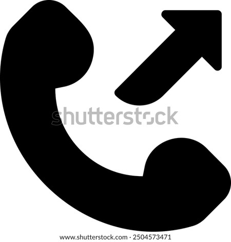 outcoming call glyph icon illustration vector