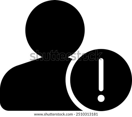 warning glyph icon illustration vector