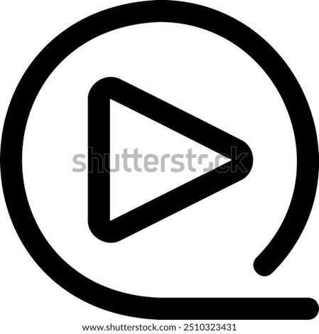 play glyph icon illustration vector