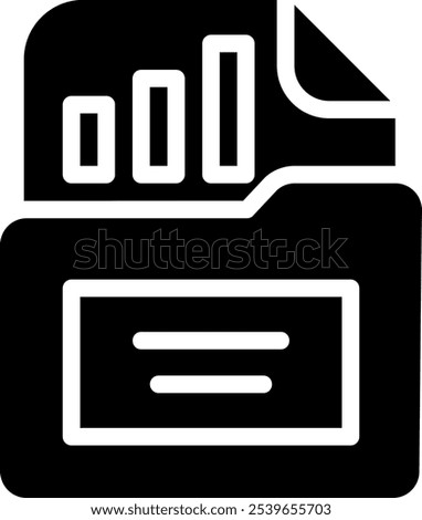 folder glyph icon illustration vector