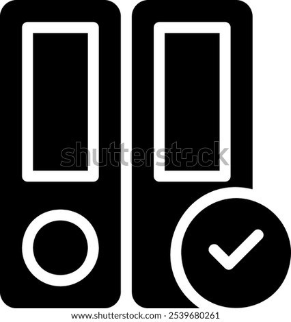 folders glyph icon illustration vector