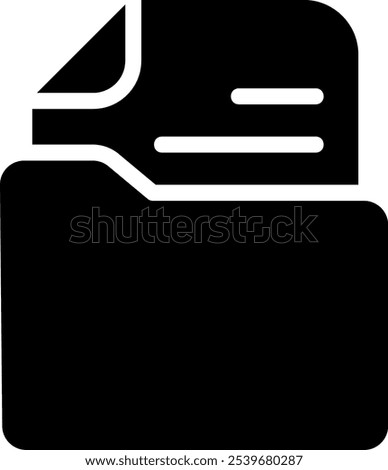 folder glyph icon illustration vector