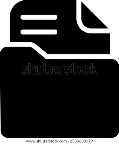 folder glyph icon illustration vector