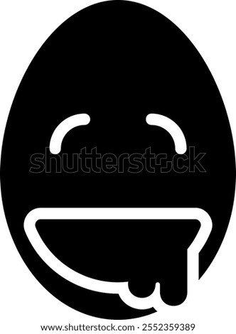 drooling glyph icon illustration vector