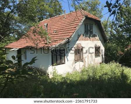 Similar – Image, Stock Photo Dilapidated old buildings in mountain desert under cloudy sky