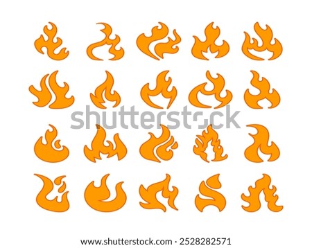 Fire lames Element Shape Set