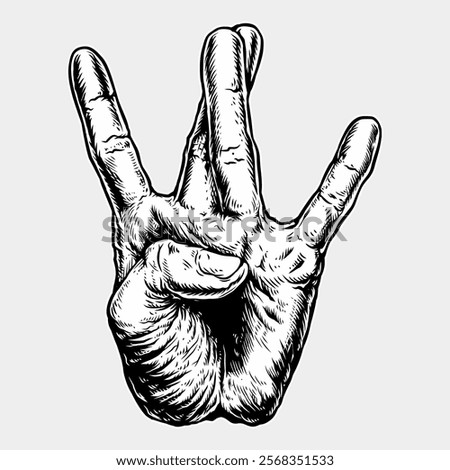 West Coast hand sign vector