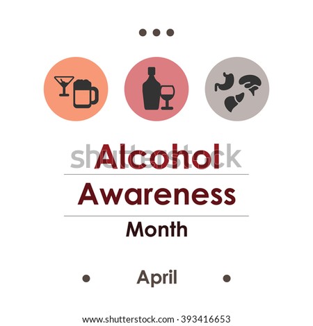 vector illustration / alcohol awareness month