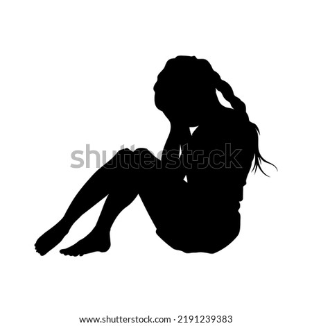 Similar – Image, Stock Photo Little girl covering face with big branch