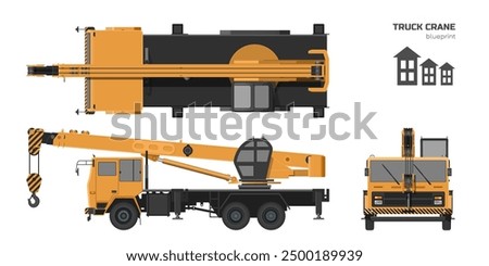 Image, Stock Photo Crane in front of city sky