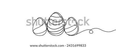  Egg line art, Continuous one line drawing of single egg shape, Black and white graphics