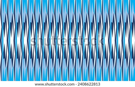 seamless triple blue tone and dark blue zigzag line on white pattern, vertical Zig zag chevron diamond blue on white tile repeat seamless pattern replete image design for fabric printing
