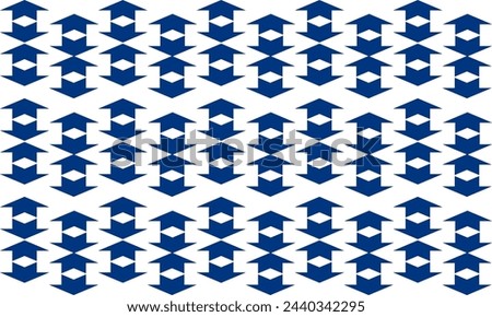 blue square diamond zigzag pattern, seamless blue arrow zigzag line on white pattern, arrow up and down chevron tile repeat seamless pattern replete image design fabric print horizontal patter