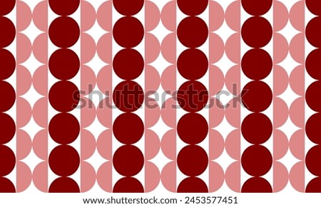 red and pink pattern with beads, dot circle, half, diamond  pattern in Black repeat, replete pattern, endless fabric pattern, design for fabric printing or wallpaper or backdrop