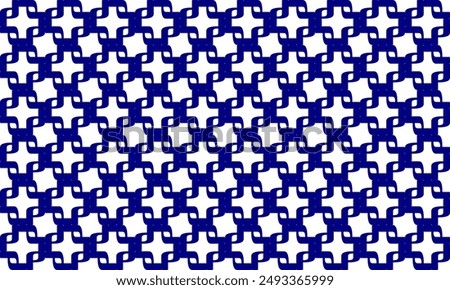 Blue Square, plus cross grid block arrange in square cross grid seamless Pattern design for fabric printing, vintage patter