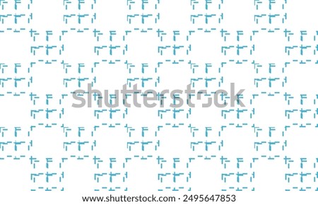 Green blue and white background, Two tone Blue white striped cross background, Two tone blue grid, illustration vector image design for fabric printing, repeat pattern